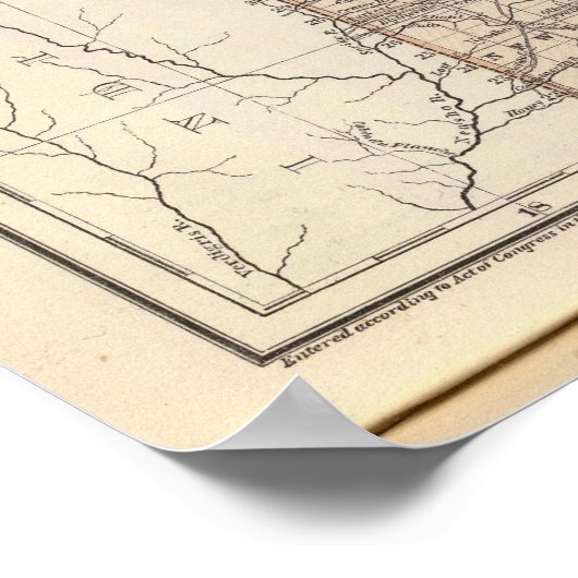 ミズーリの地図 ポスター (角)