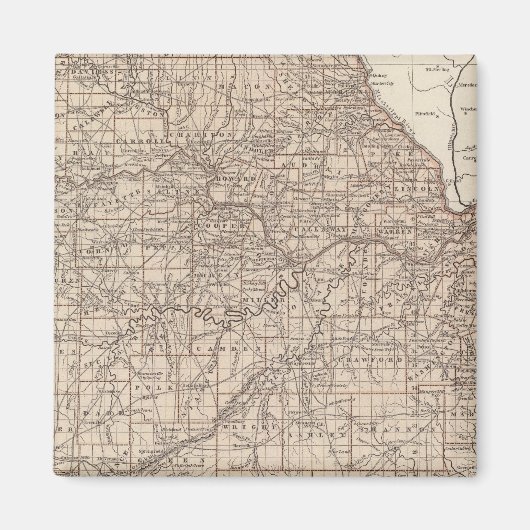 ミズーリの地図 マグネット (正面)