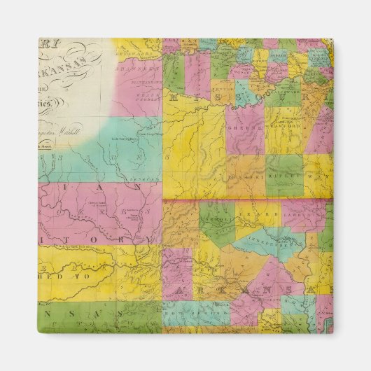 ミズーリの地図 マグネット (正面)