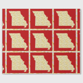 ミズーリの地図 ラッピングペーパー (フラット)