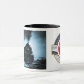 ミズーリの太平洋の蒸気の乗客青緑色の4 マグカップ (中央)