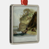 ミズーリの小屋を一生懸命働かせて下さい、容積1からの17をめっきして下さい メタルオーナメント (右)