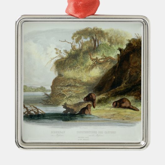 ミズーリの小屋を一生懸命働かせて下さい、容積1からの17をめっきして下さい メタルオーナメント (正面)