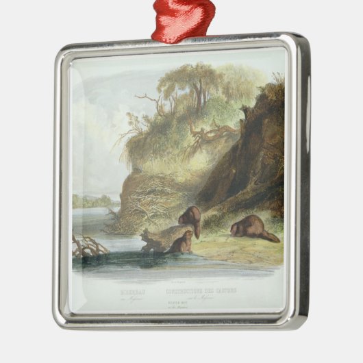 ミズーリの小屋を一生懸命働かせて下さい、容積1からの17をめっきして下さい メタルオーナメント (左)