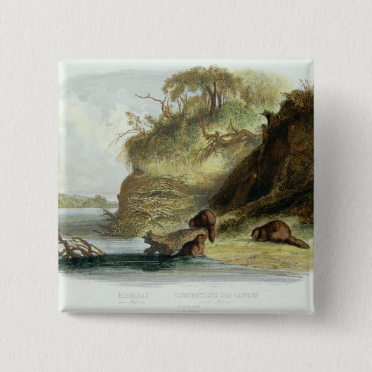 ミズーリの小屋を一生懸命働かせて下さい、容積1からの17をめっきして下さい 缶バッジ (正面)