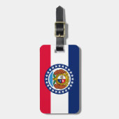 ミズーリの州の旗のデザイン ラゲッジタグ (正面縦)