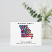 ミズーリの州移動アナウンスカード ポストカード (スタンド正面)