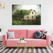 ミズーリの廃墟ハウス キャンバスプリント (インサイチュ (リビング))