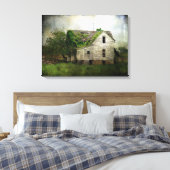ミズーリの廃墟ハウス キャンバスプリント (インサイチュ (寝室))