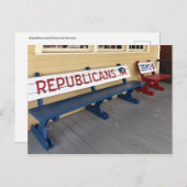 ミズーリの政党別ベンチ ポストカード (正面/裏面)