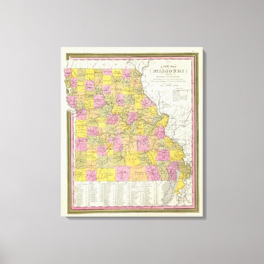 ミズーリの新しい地図2 キャンバスプリント (正面)