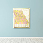 ミズーリの新しい地図2 キャンバスプリント (インサイチュ (ウッドフロア))