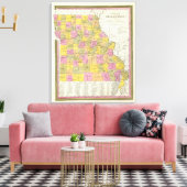 ミズーリの新しい地図2 キャンバスプリント (インサイチュ (リビング))