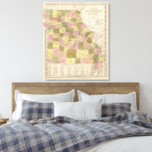 ミズーリの新しい地図 キャンバスプリント (インサイチュ (寝室))