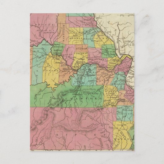 ミズーリの新しい地図 ポストカード (正面)