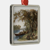 ミズーリの旅行者の野営は、地図をつくります メタルオーナメント (右)