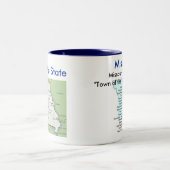 ミズーリの記号及び地図 ツートーンマグカップ (中央)