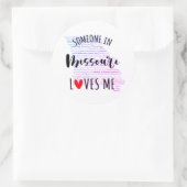 ミズーリの誰かが私の周クラシックりのステッキを愛する ラウンドシール (バッグ)