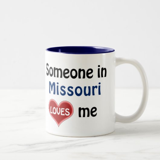 ミズーリの誰かが私を愛している ツートーンマグカップ (右)