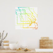 ミズーリぼやけル ポスター (キッチン)