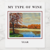 ミズーリカラフルーリバーパークアイランドアートワーク ワインラベル (シングルラベル)