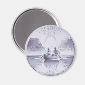 ミズーリクォーターオリジナルのアートワーク マグネット (正面/裏面)