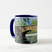 ミズーリトラウトの風光明媚なビュー魚釣り マグカップ (正面左)