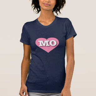 ミズーリピンクハート- I love MO Tシャツ