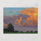 ミズーリファームサンセットインブルーオレンジイエローパープル ポストカード (正面)