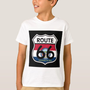 ミズーリフラグルート66シールド Tシャツ