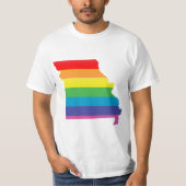 ミズーリプライドストライプの.. Tシャツ (正面)