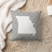 ミズーリホーム州グレイクローバー装飾用クッション クッション (ブランケット)