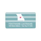 ミズーリホーム州シティマップカスタム差出人住所 ラベル (正面)