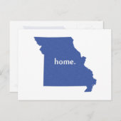 ミズーリホーム州ブルー ポストカード (正面/裏面)