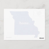 ミズーリホーム州ブルー ポストカード (裏面)