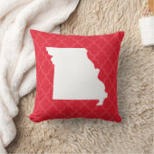 ミズーリホーム州レッドクローバー装飾用クッション クッション (ブランケット)