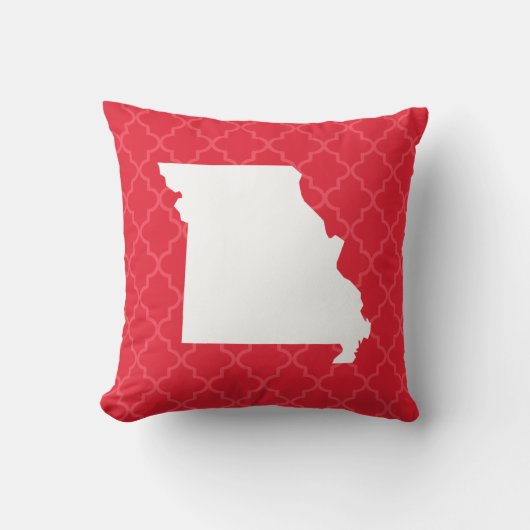 ミズーリホーム州レッドクローバー装飾用クッション クッション (正面)