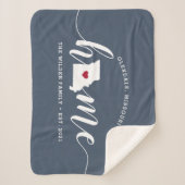 ミズーリホーム州 パーソナライズされた シェルパブランケット (正面)