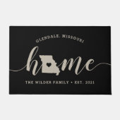 ミズーリホーム州 パーソナライズされた ドアマット (正面)