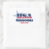 ミズーリマイホーム州ステッカー 長方形シール (バッグ)