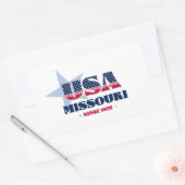 ミズーリマイホーム州ステッカー 長方形シール (封筒)