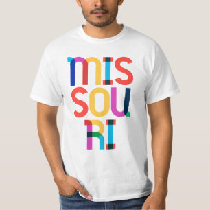 ミズーリレトロポップ・アートのヴィンテージアート80sタイプ tシャツ