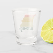ミズーリレトロヴィンテージサンセット動揺して州マップ ショットグラス (裏面)