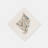 ミズーリヴィンテージ写真マップアンティーク州グラフ スタンダードカクテルナプキン (角)