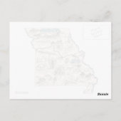 ミズーリヴィンテージ写真マップアンティーク州グラフ ポストカード (裏面)