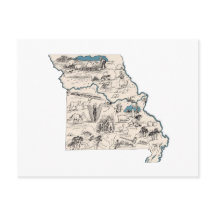 ミズーリヴィンテージ写真マップアンティーク州グラフ