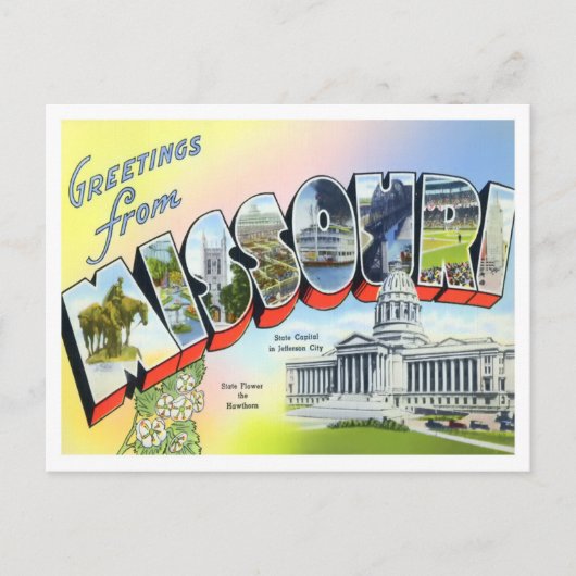 ミズーリヴィンテージ大文字葉書 ポストカード (正面)