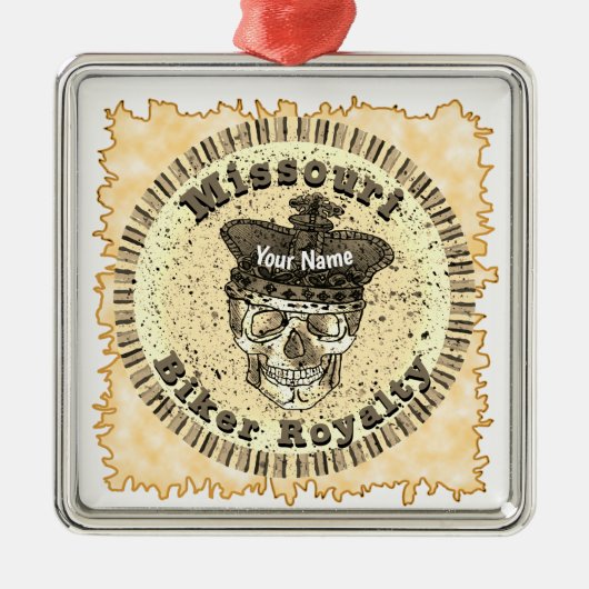 ミズーリーのバイク乗り メタルオーナメント (正面)