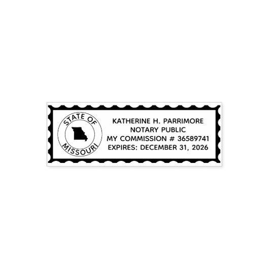 ミズーリ公証人公立自己インク用ゴムスタンプ セルフインキングスタンプ (デザイン)