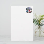 ミズーリ写真と米国文字 便箋 (スタンド正面)